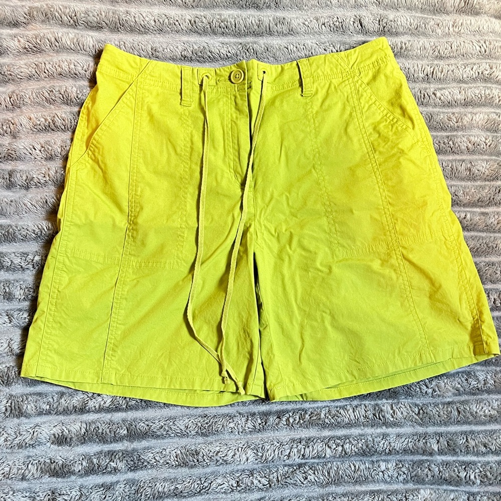 Talbots Green Cargo Shorts Lightweight Comfortable Fit